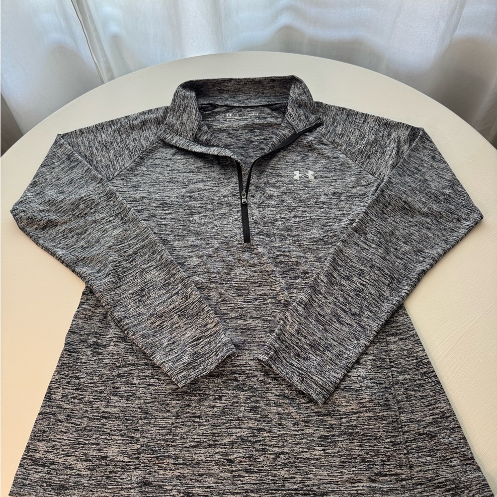 Under Armour Black and Gray HeatGear Pullover